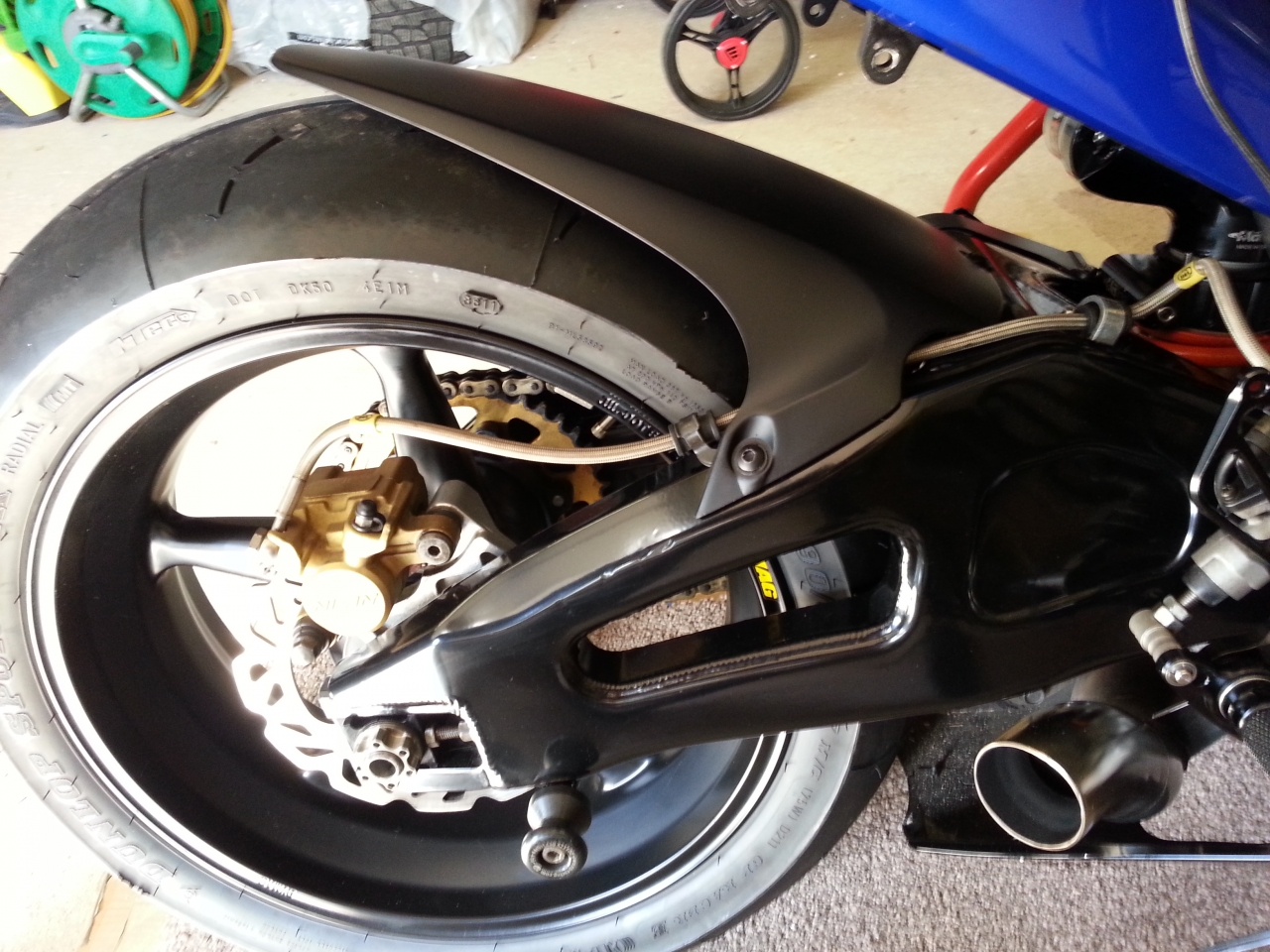 powder coated swing arm