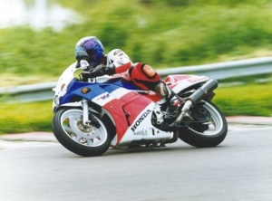 Me at Mallory Park - givin it the beans on my great little NC30