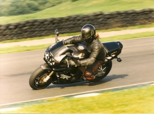 Trackday at Oulton Park complete with ponytail!