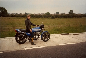 CB900FA from an era when exhausts could be as small as you wanted and level of noise wasn't an issue!