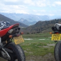 My '05 blade and a mate's R1 taking a break and admiring the view in the Pyrennes